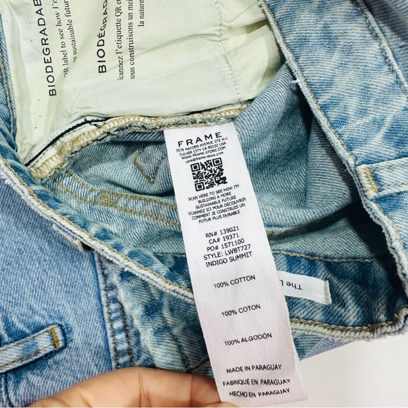 Frame Turi Turin Le Italien Mini Skirt Blue Denim Jeans Made in Italy - Picture 10 of 12